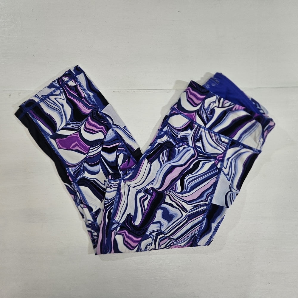 Calvin Klein performance wick marbled full length leggings women's size medium